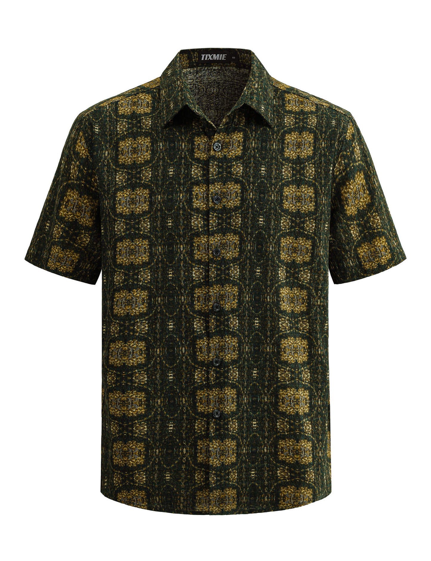 Floral Hawaiian Shirt for Men - Tropical Short Sleeve Button Down Shirts, Retro Cotton Casual Shirt for Summer